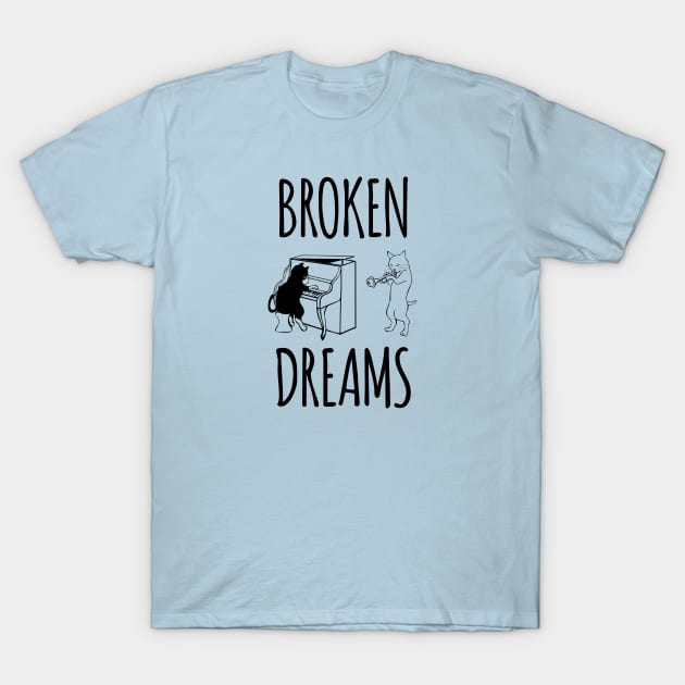 Broken dreams band disillusioned cat and dog T-Shirt by ppandadesign